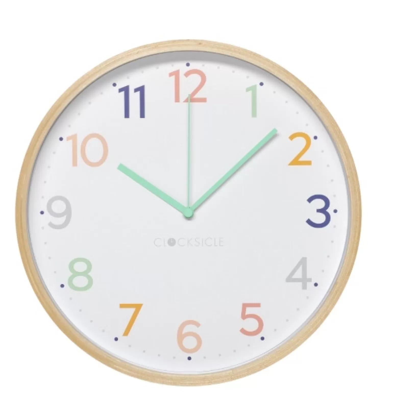 Clocksicle Rainbow Wall Clock In Multi Colour Print