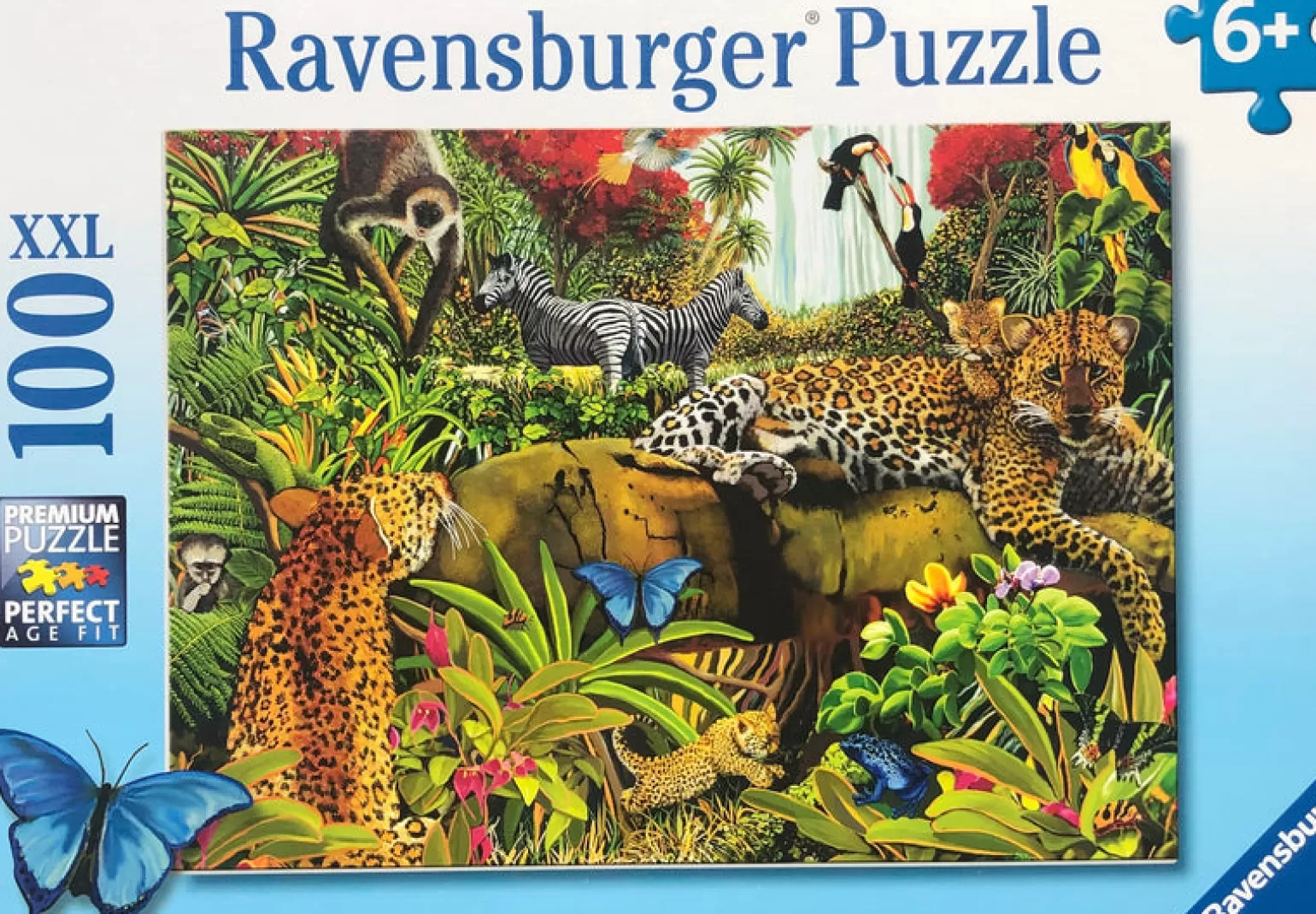 Ravensburger - Jigsaw Puzzle, 100 Pieces, Animals In The Jungle