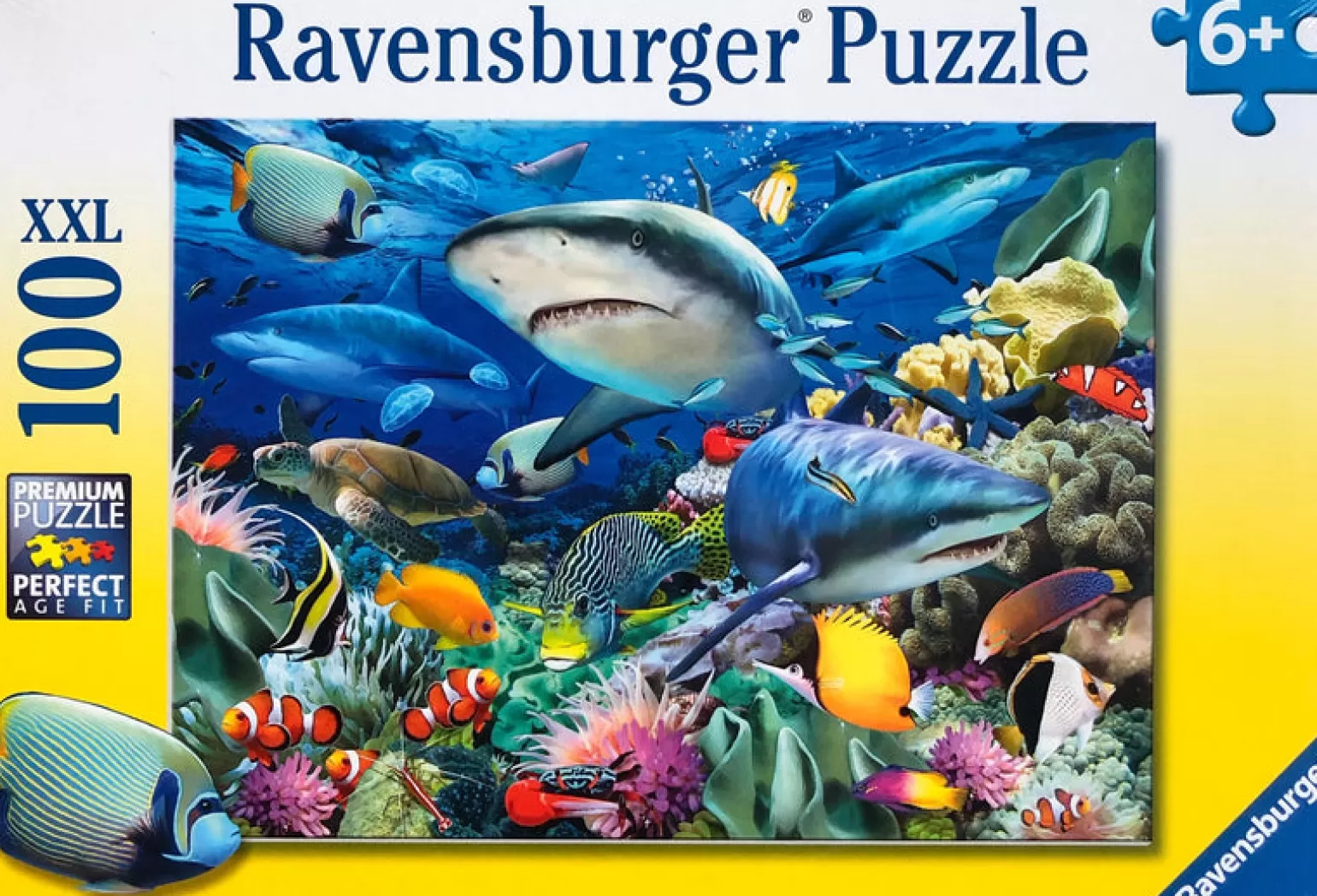 Ravensburger - Jigsaw Puzzle, 100 Pieces, Shark Reef