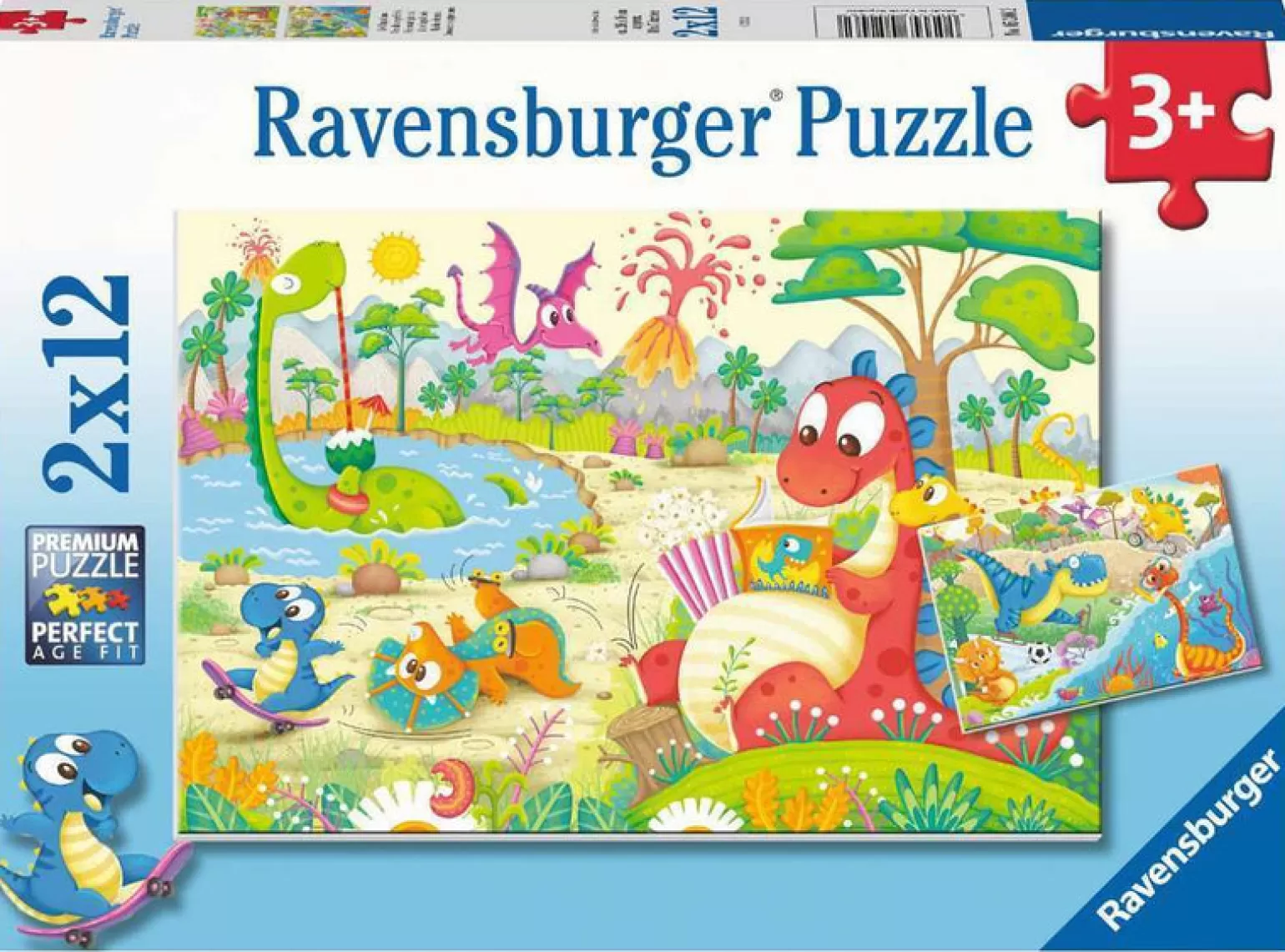 Ravensburger - Jigsaw Puzzle, 2X12 Pieces, My Dino Friends