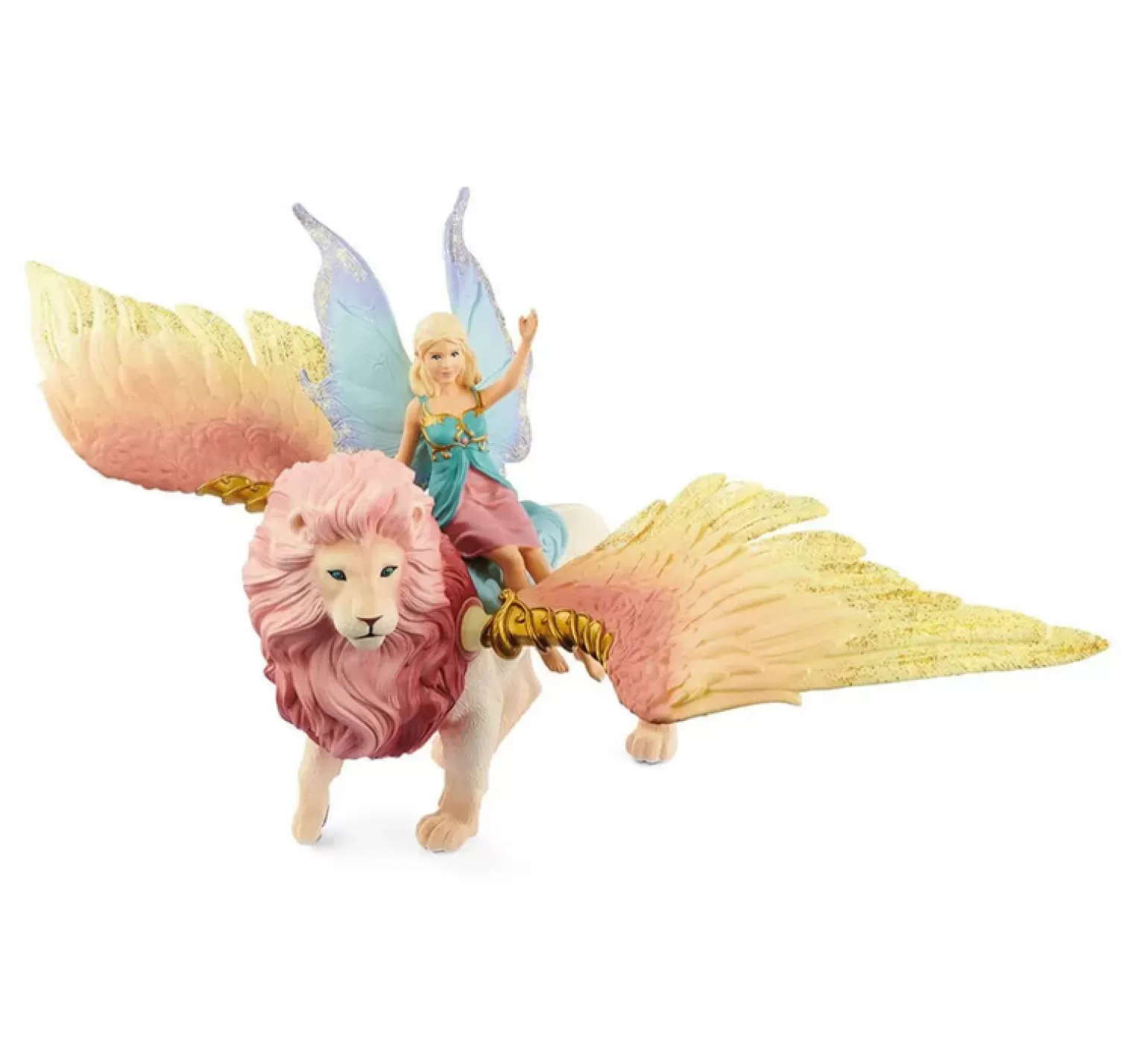 Cheap - Fairy In Flight On Winged Lion Animals + Figurines