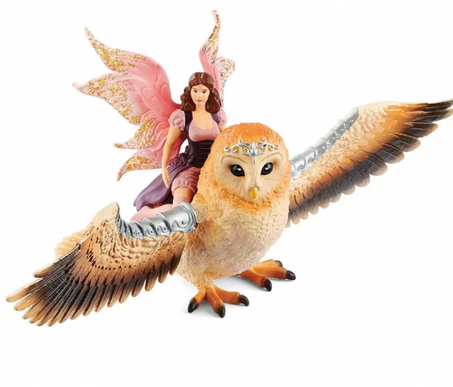 Hot - Fairy In Flight On Winged Owl Animals + Figurines