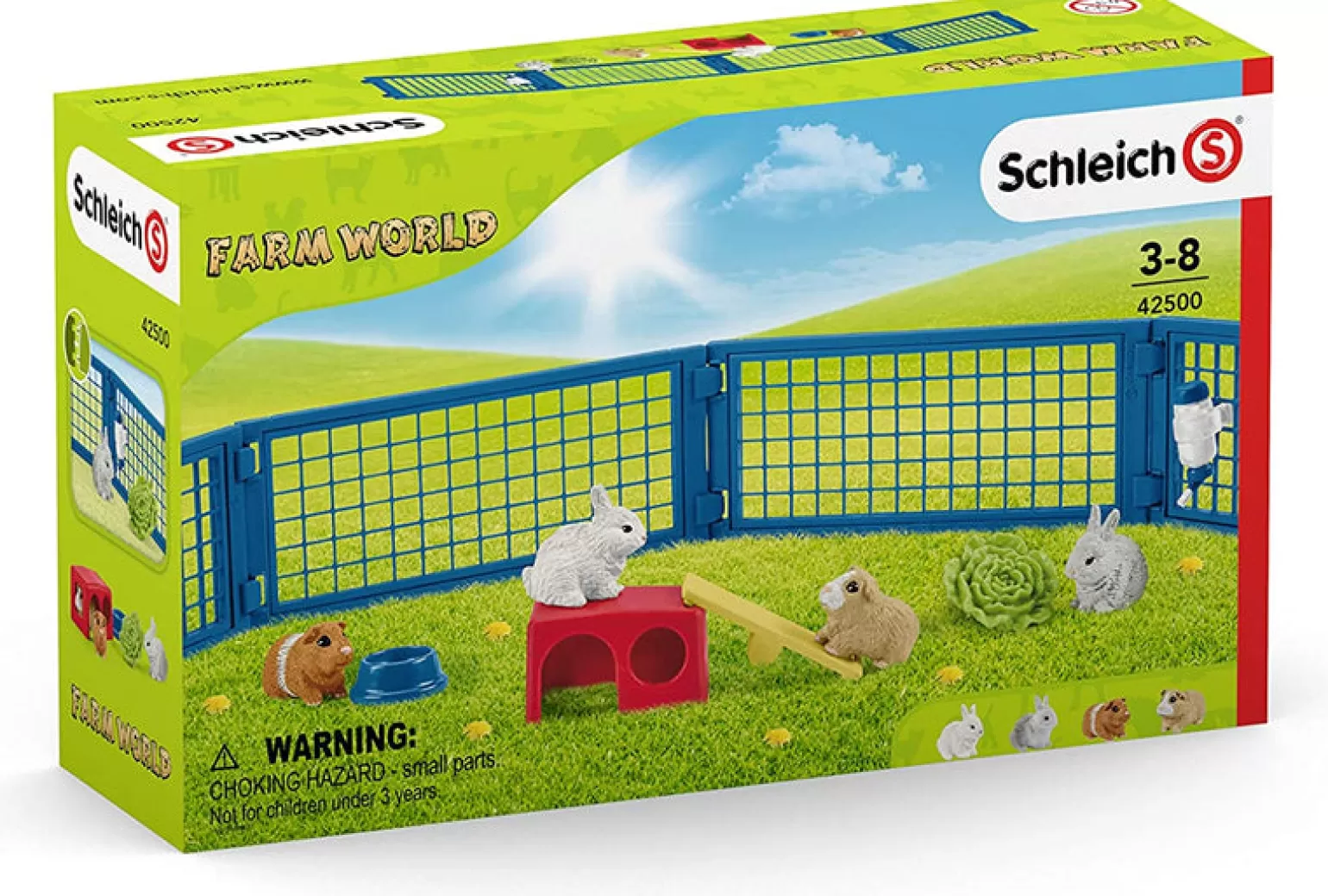 New - Rabbit And Guinea Pig Hutch Animals + Figurines