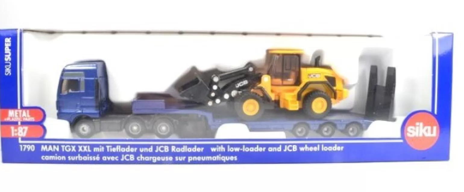 SIKU Man Tgx Xxl With Low Loader And Jcb Wheel Loader