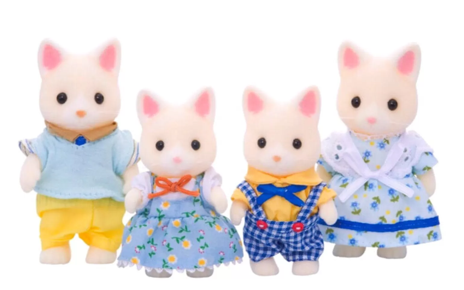 New Silk Cat Family Animals + Figurines