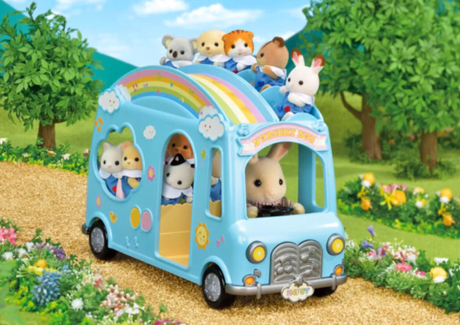 Outlet Sunshine Nursery Bus Animals + Figurines