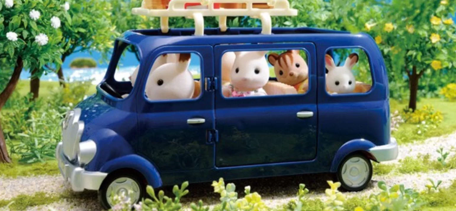 Discount Sylvanian Vehicle Bluebell Seven Seater In Navy Animals + Figurines