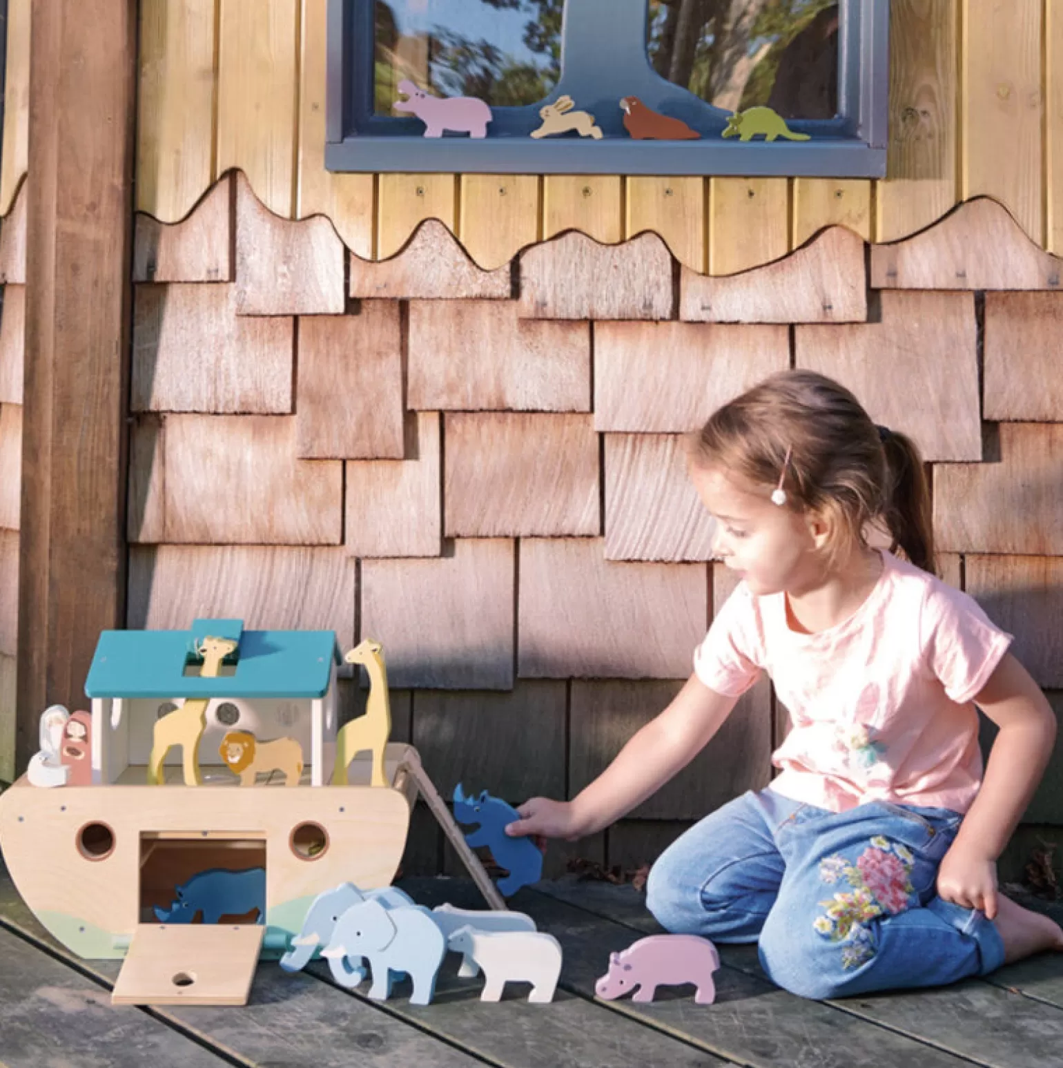 Shop Tender Leaf - Noah's Wooden Ark Animals + Figurines