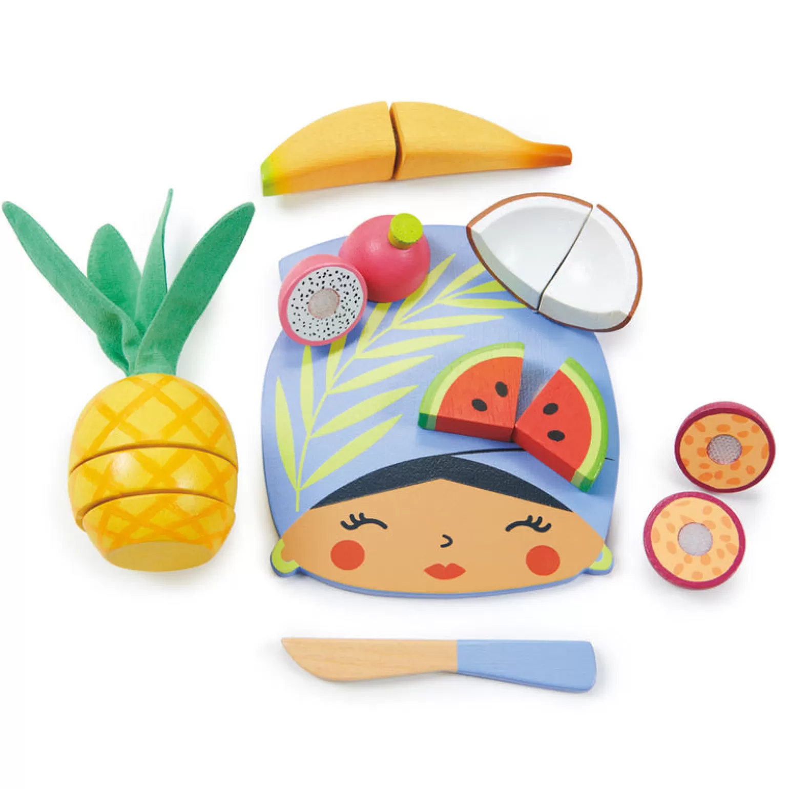 Online Tender Leaf - Tropical Fruit Chopping Board Wooden Toys