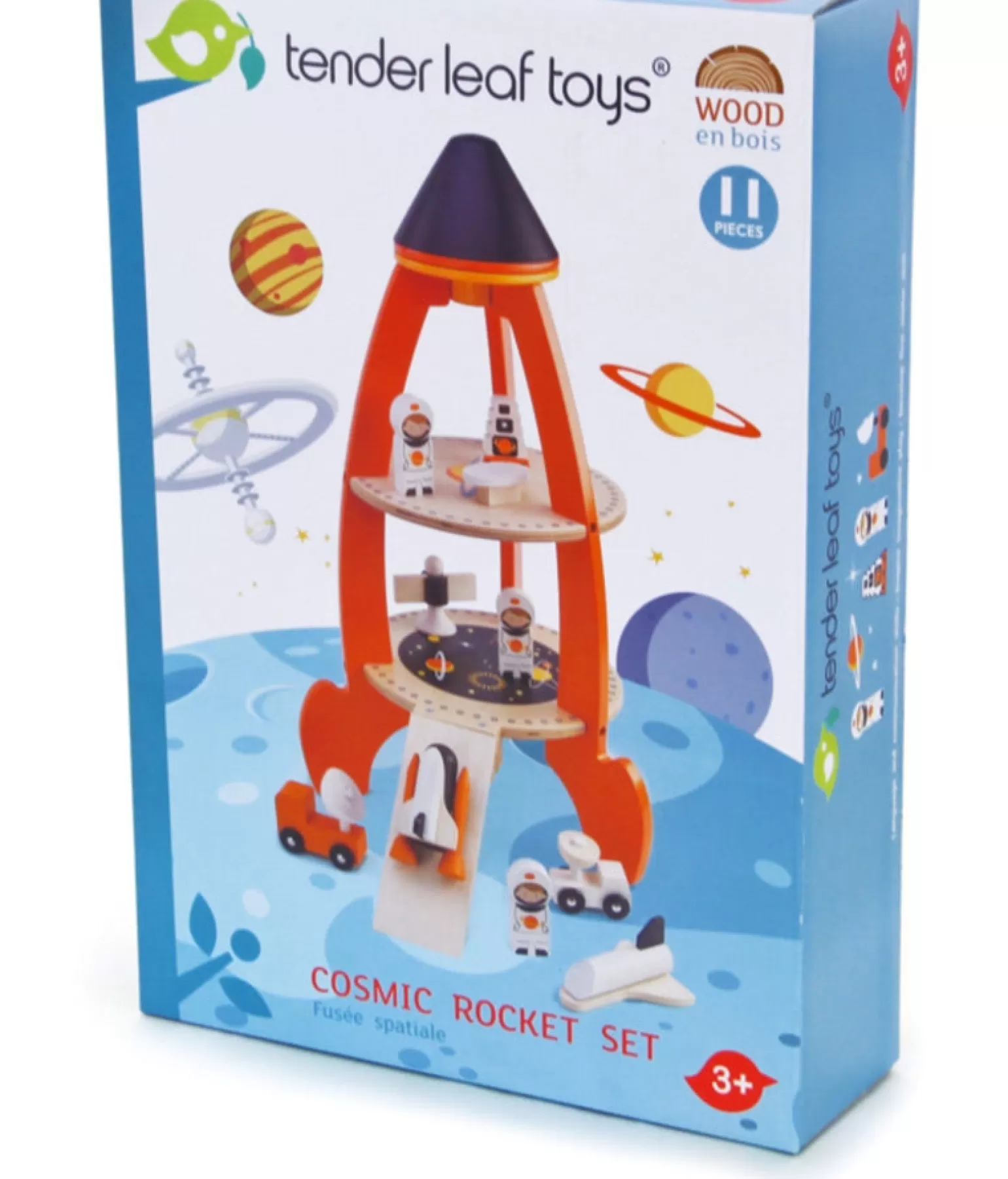 Fashion Tender Leaf - Wooden Cosmic Rocket Set Pretend + Imaginative Play