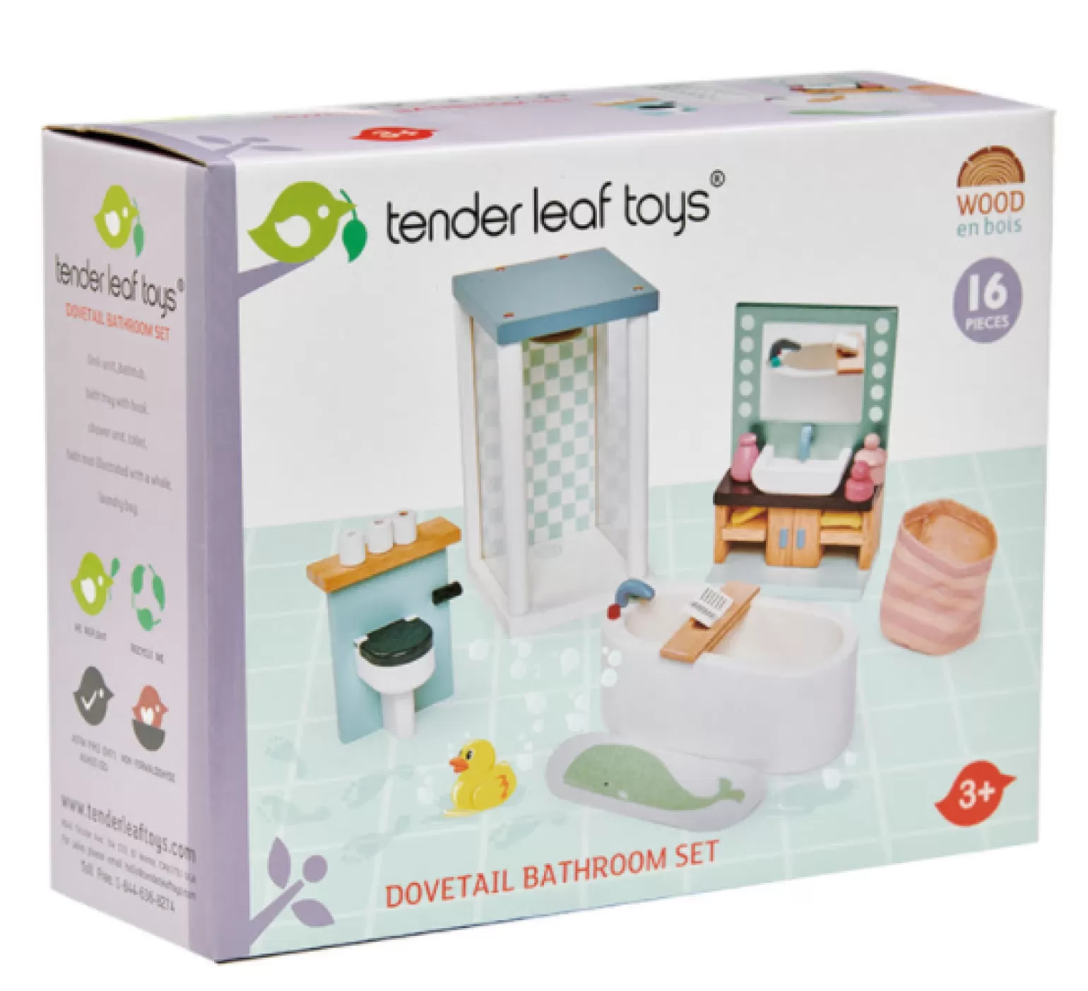 Clearance - Bathroom Furniture Set Dolls + Accessories