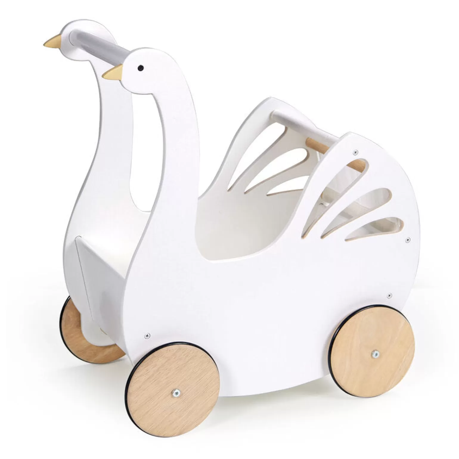 Sale - Pram Sweet Swan Design Wooden Toys