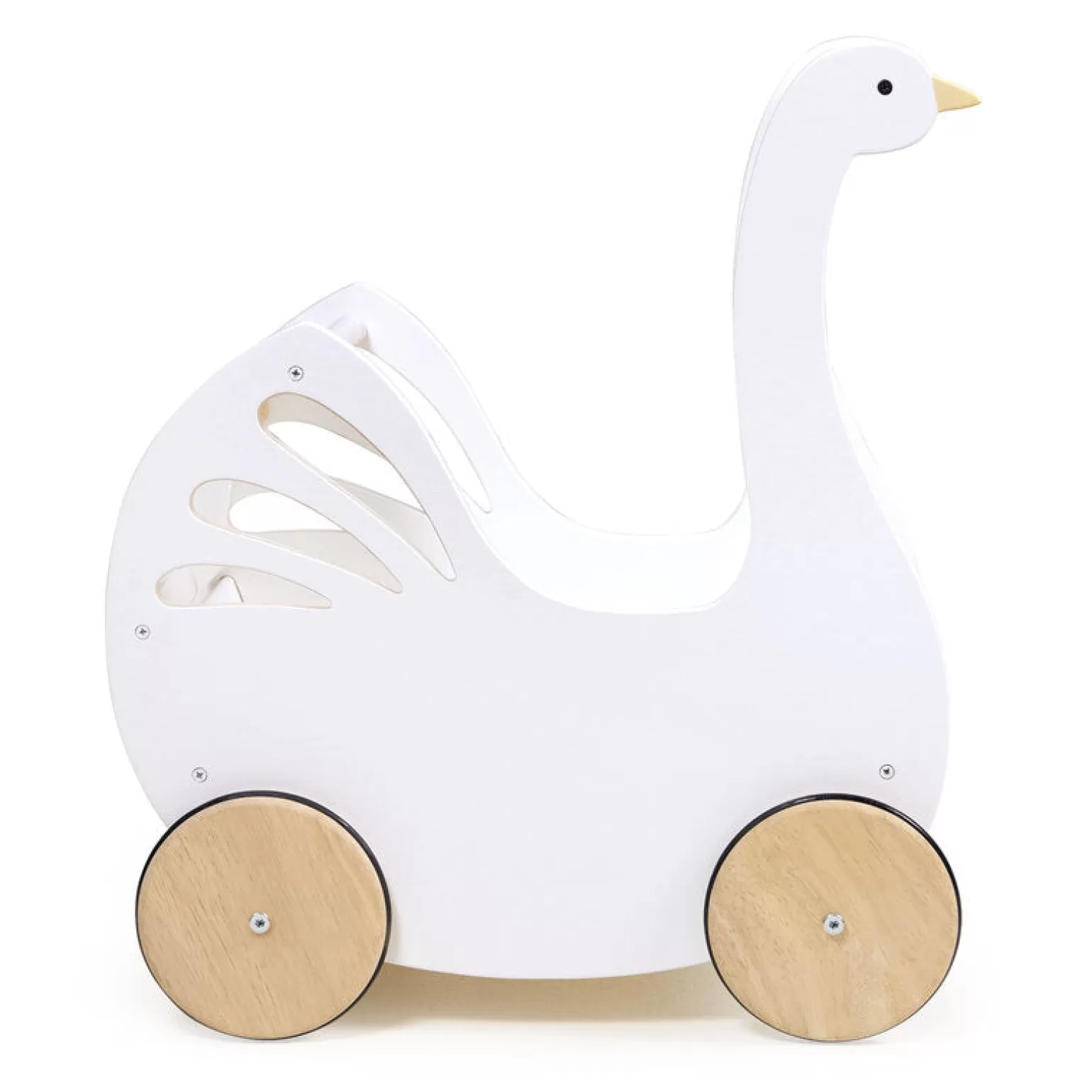 Sale - Pram Sweet Swan Design Wooden Toys