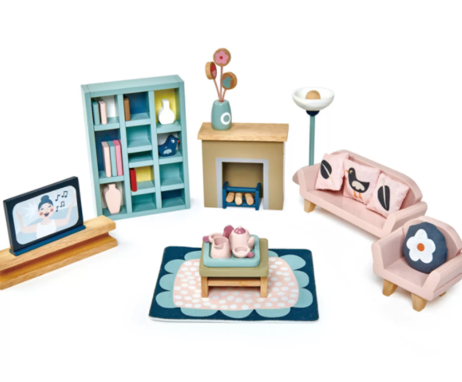 Cheap - Sitting Room Furniture Set Dolls + Accessories