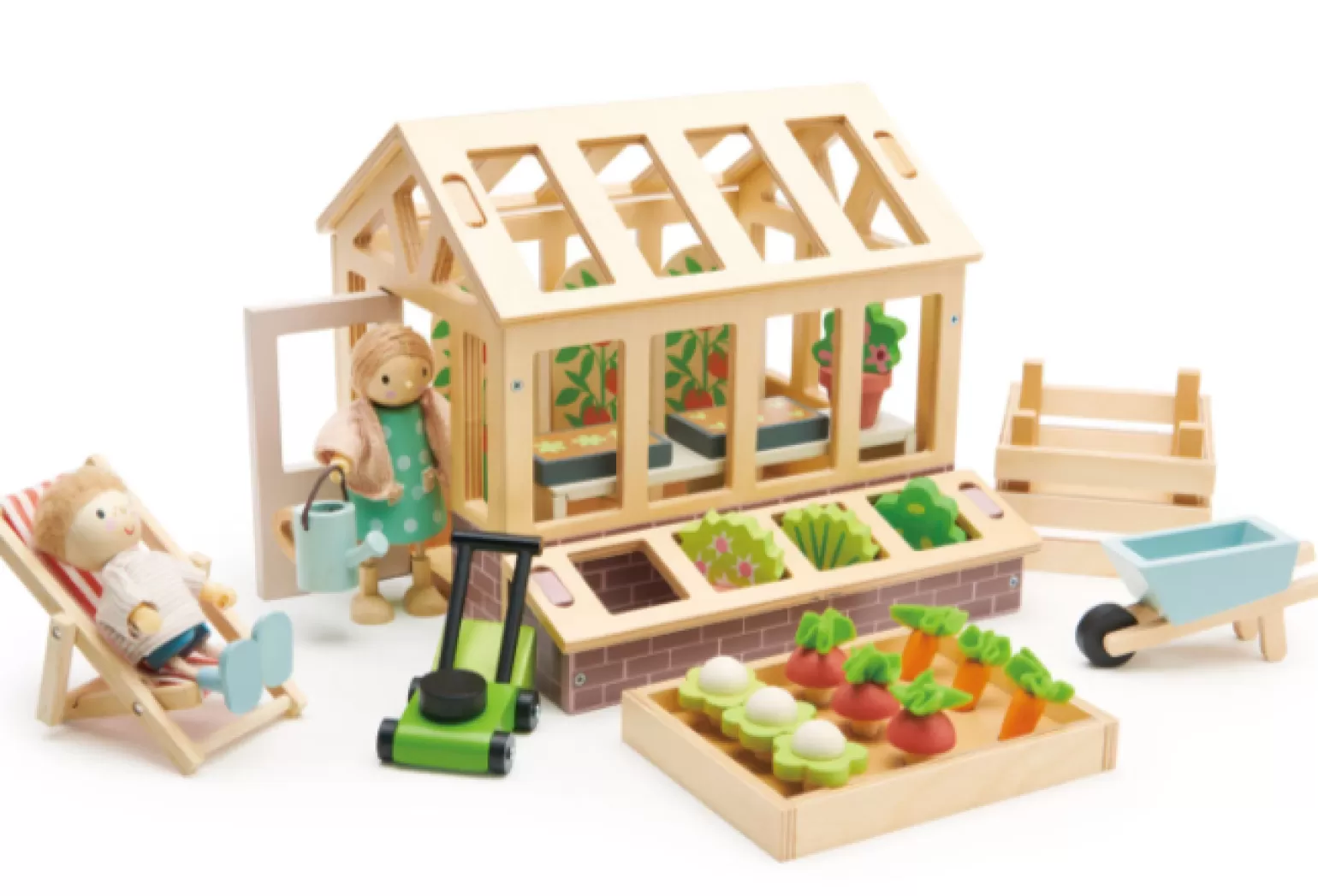 Shop - Greenhouse And Garden Set Wooden Toys