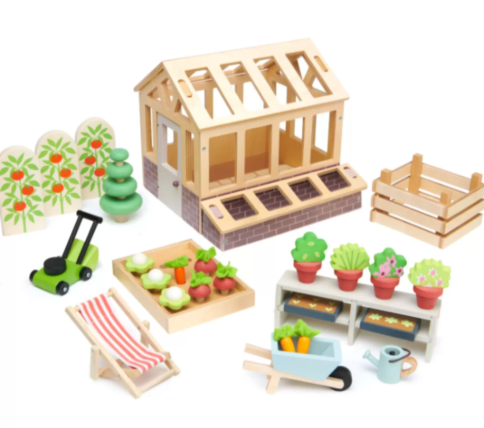 Shop - Greenhouse And Garden Set Wooden Toys