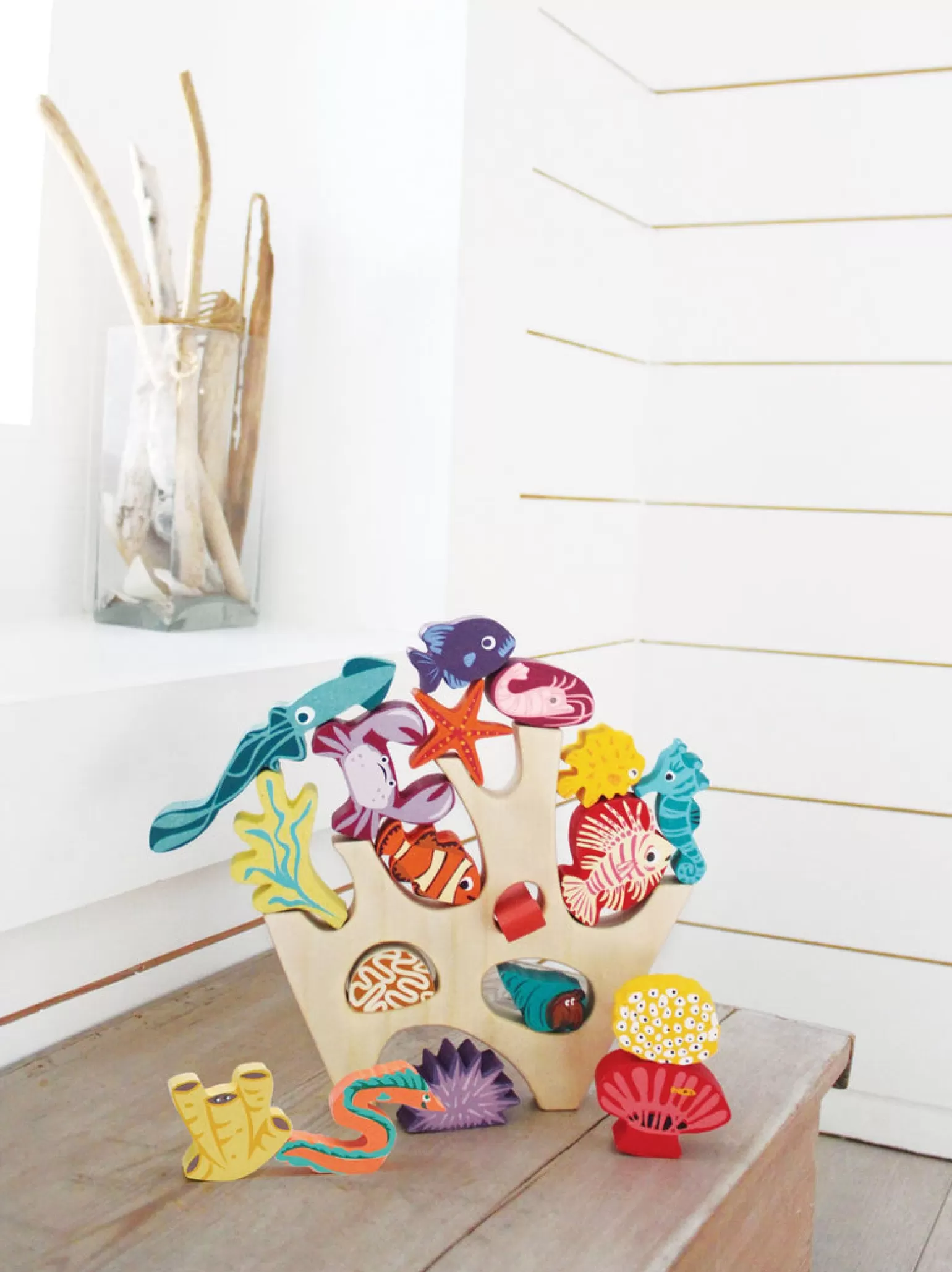 Sale Tender Leaf -Toys Stacking Coral Reef Wooden Toys