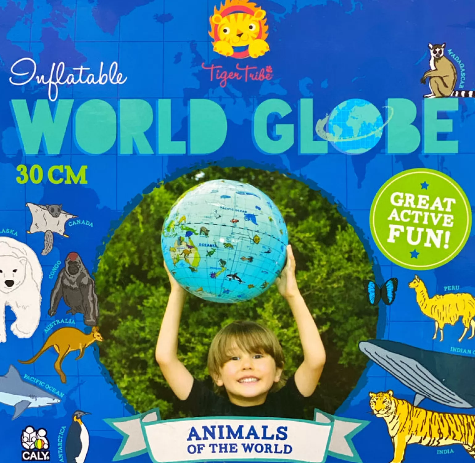 Tiger Tribe - 30Cm Inflatable Globe Animals