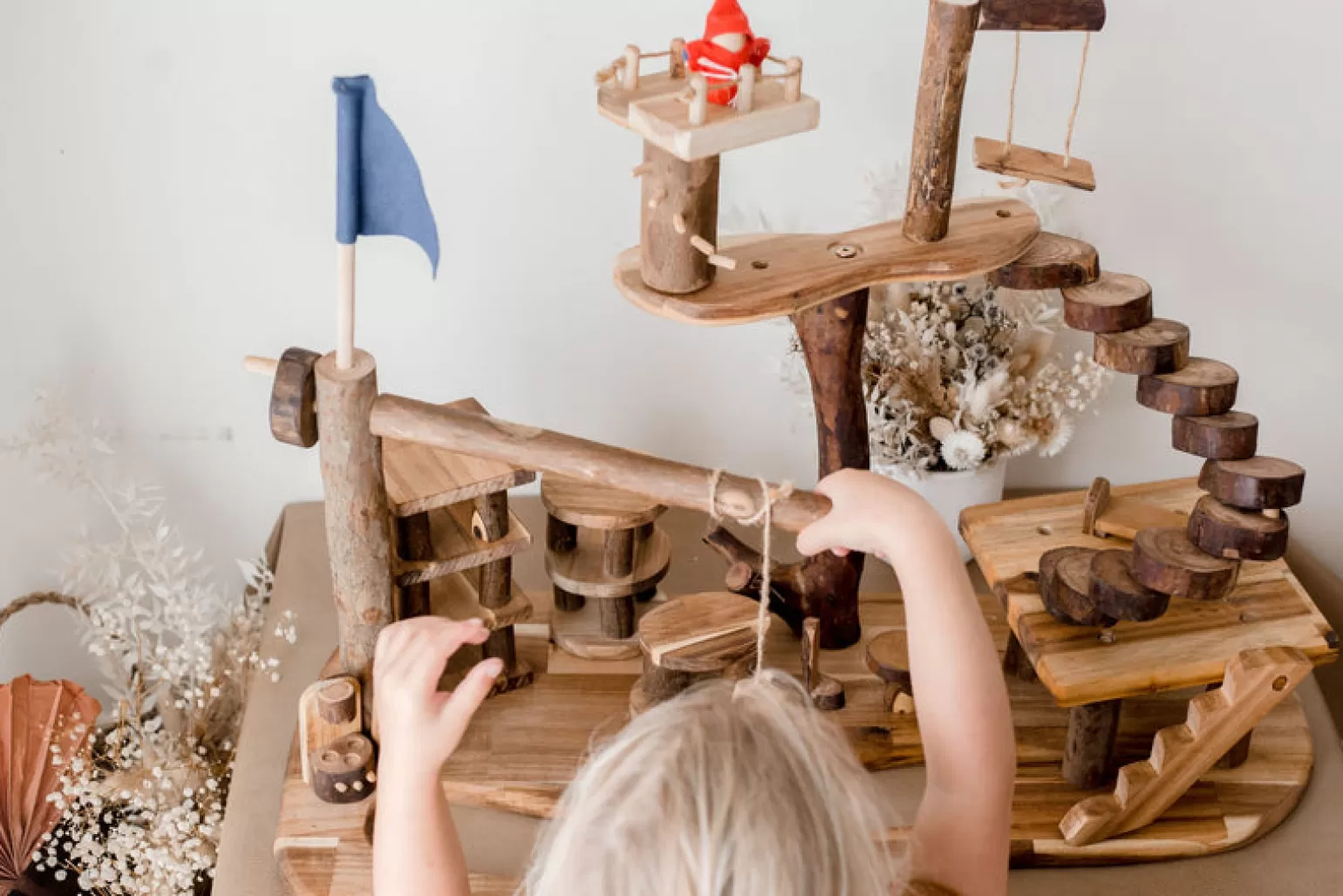 Flash Sale Wooden Treehouse Pretend + Imaginative Play